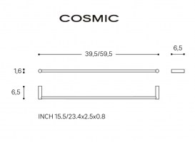 MEDIDAS TOALLERO LAVABO 40cm LOGIC COSMIC